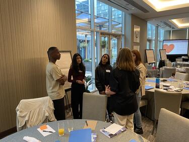 A group of secondary students gathered for discussion