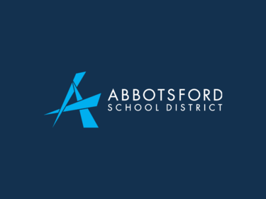 navy background with Abbotsford School District logo centered in frame
